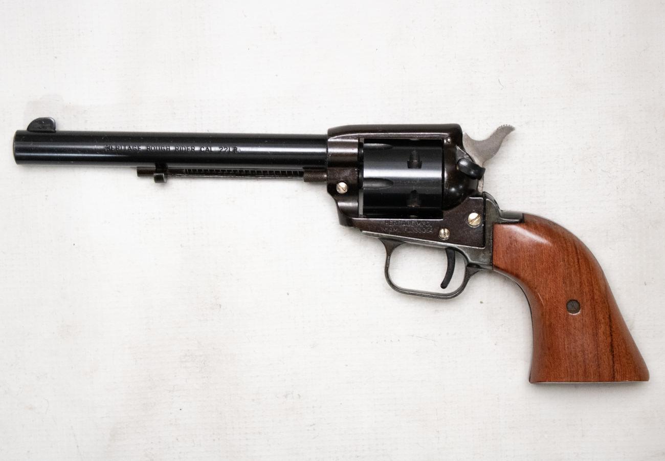 HERITAGE Rough Rider 22LR Police Trade-In Single-Action Revolver with Wood Grips